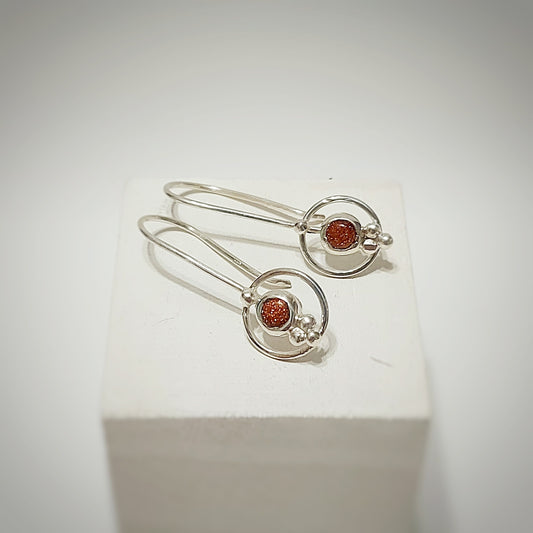 Circle dangle earrings