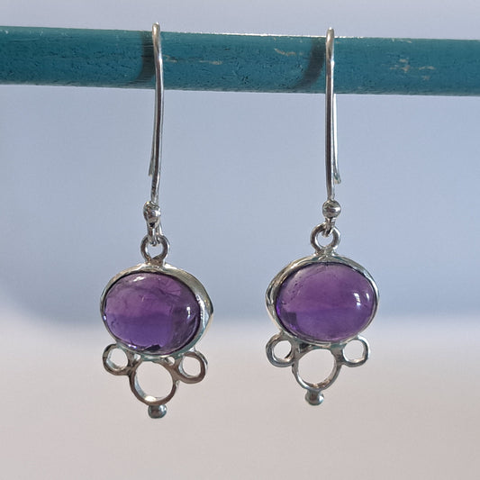 Amethyst drop earrings